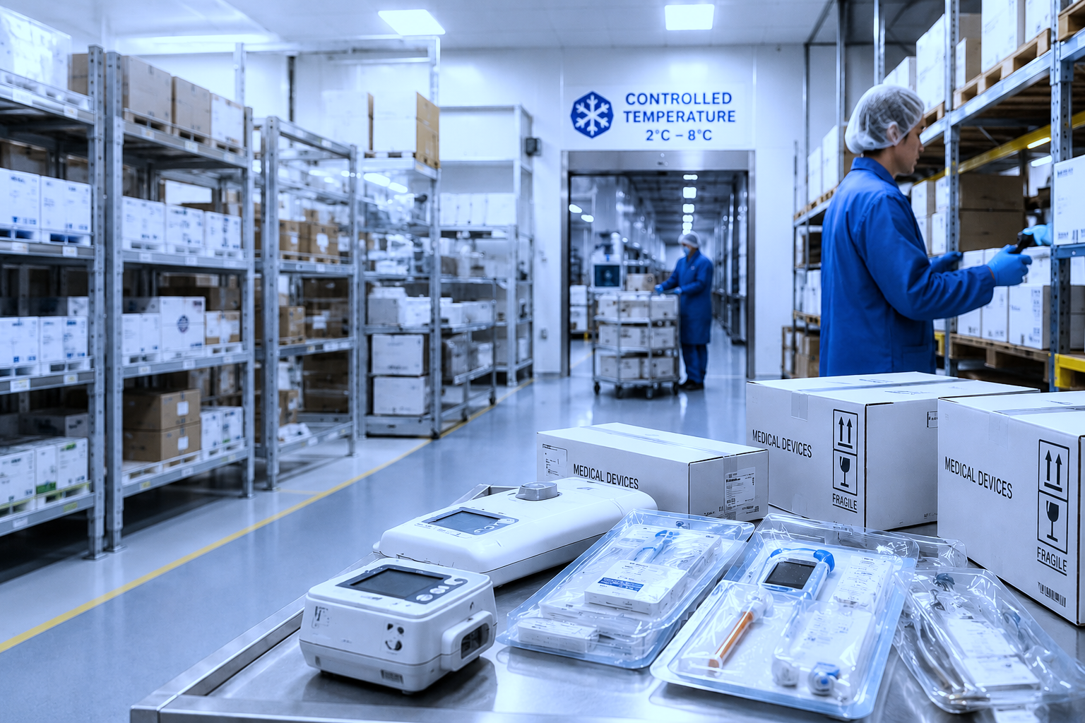 Medical device distribution warehouse